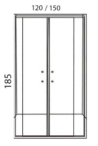 Душевая дверь River Dreike МТ, 120х185, матовый