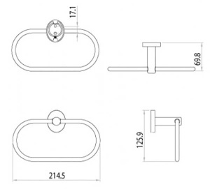 Держатель для полотенец Lemark LM3235C