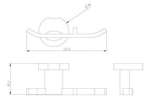 Крючок CeramaLux Loft 53901B тройной