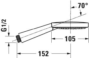 Душевая лейка Duravit Air 105 UV0650010000