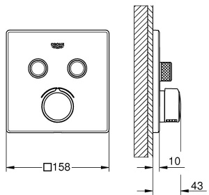 Смеситель встраиваемый Grohe SmartControl 29148000 (2 функции)