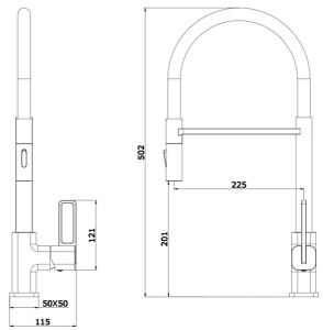 Смеситель для кухонной мойки Ganzer GZ12127-QC
