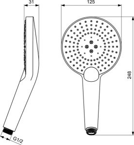 Душевая лейка Ideal Standard Idealrain Evo Jet Round XL3 B1759AA