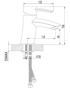 Смеситель для умывальника Lemark Atlantiss LM3206C