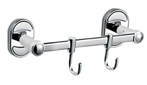 Планка с крючками Wisent WP2815-2 / WP2815-3 / WP2815-4 / WP2815-5 / WP2815-6, 20 см 2 крючка, хром