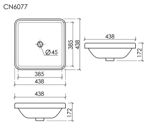 Умывальник CeramicaNova Element CN6077