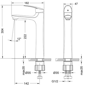 Смеситель для умывальника Lemark Linara LM0409C