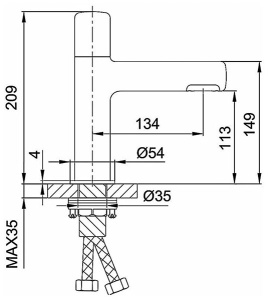 Смеситель для умывальника Gappo G1052-89