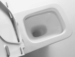 Подвесной унитаз Cerutti Vettore Aria MW CT9242 / Vettore Aria CT7190 безободковый с крышкой SoftClose, белый матовый