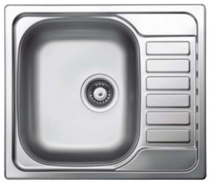 Кухонная мойка Kromevye Triton EC 196 / EC 196 D / EX 196 D, 58х50 толщина стали 0.6, матовый