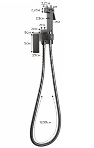 Смеситель встраиваемый Filarete Fing FL101BL с гигиеническим душем