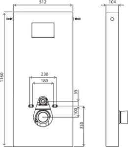 Сантехнический модуль OLI QR-box Susp для подвесного унитаза