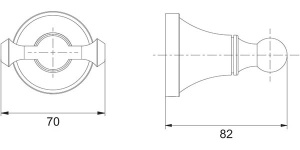 Крючок Rose RG1921T двойной