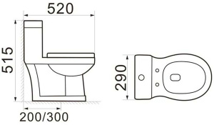 Напольный унитаз SantiLine SL-5015W детский, белый