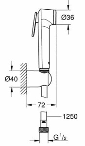 Гигиеническая лейка Grohe Tempesta-F Trigger Spray 30 26354000