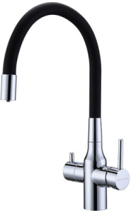 Смеситель для кухонной мойки Paulmark Salix Sa213419-NI(BS) / Sa213419-CR с подключением к фильтру воды, хром