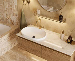 Умывальник Canterno Гранда 560 овал Solid Surface