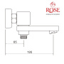 Смеситель для ванны Rose R1002H