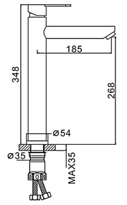 Смеситель для умывальника Frap F10801-62