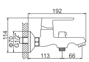 Смеситель для ванны Ledeme H53 L3253