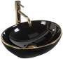 Умывальник Rea Sofia Black Gold Edge REA-U3695