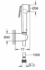 Гигиеническая лейка Grohe Tempesta-F Trigger Spray 30 26352000