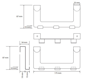 Планка с крючками Bemeta Home 101106225 / 101106224 / 101106220, белый матовый