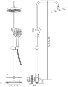 Душевая стойка Haiba HB24590
