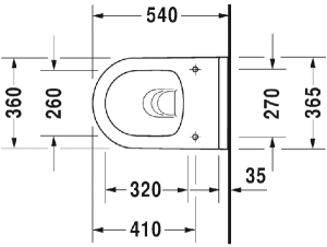 Подвесной унитаз Duravit Rimless Starck 3 45270900A1