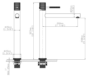Смеситель для умывальника Gid Edessa SS070-BM-D