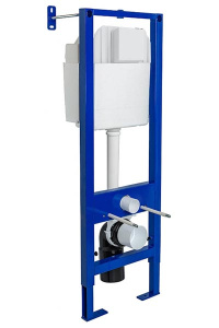 Комплект инсталляции Berges Аtom 410 c кнопкой и унитазом AV Engineering Comfort AVWHR203, белый глянцевый