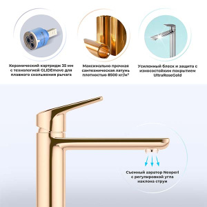 Смеситель для умывальника Wellsee Icon for life 182309000