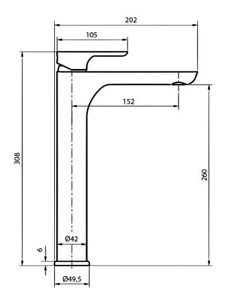 Смеситель для умывальника Ahti Sipoo White SB202001