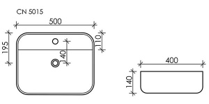 Умывальник CeramicaNova Element CN5015