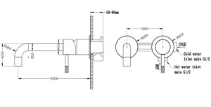 Смеситель встраиваемый Boheme Uno 465-MW Matt White для умывальника
