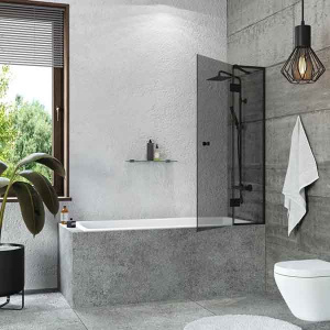 Душевая шторка на ванну Benetto BEN-401_BL_T, 90х140