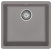 Кухонная мойка AquaSanita Fast SQF 102, 44х42, alumetallic