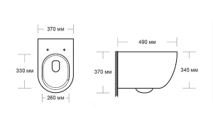 Подвесной унитаз Milleau Vortex MYL038SGW