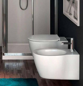 Подвесной унитаз Ideal Standard Connect AquaBlade E047901 безободковый с сиденьем Soft-close E772401