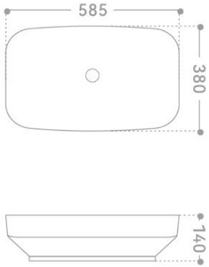 Умывальник Abber Rechteck AC2221