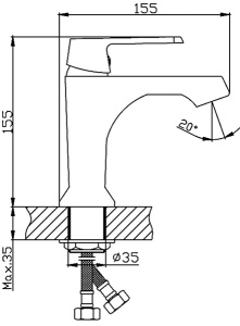 Смеситель для умывальника Haiba HB10804