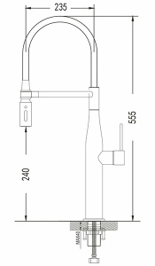 Смеситель для кухонной мойки Shevanik S123H-3