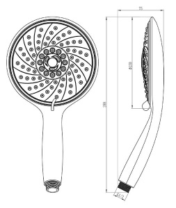 Душевая лейка Lemark LM0816C