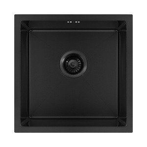 Кухонная мойка Arfeka Eco AR 45 Black PVD Nano / Black PVD Nano Decor квадратная, 45х45, черный Nano