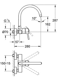 Смеситель для кухонной мойки Grohe Concetto New 32661003 / 32661DC3, хром