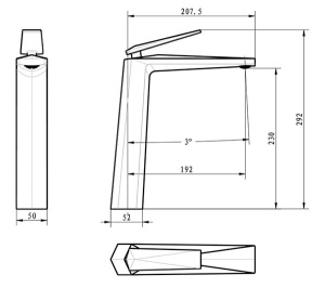 Смеситель для умывальника Boheme Venturo 382-B черный / золото