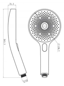 Душевая лейка Bravat P70301BW-ENG