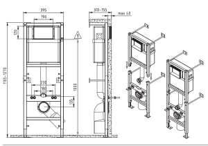 Инсталляция для унитаза Cersanit Leon New S-IN-MZ-LEON_NEW с кнопкой P-BU-ACT, белое стекло