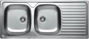 Кухонная мойка Kromevye Classic ЕС 138 КD, 116х50, декор