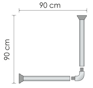 Карниз для ванны Wasserkraft Kammel SC-839090 Г-образный